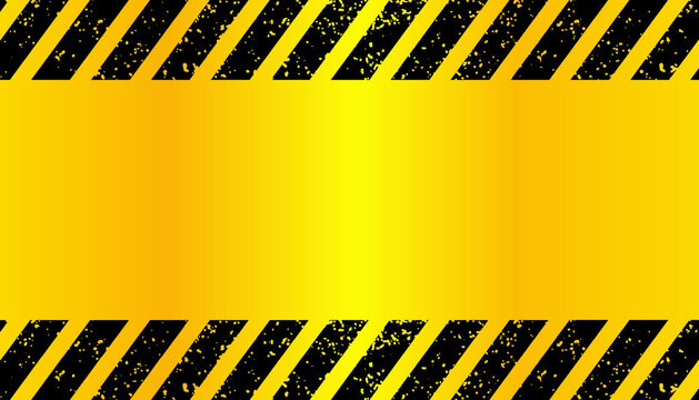 empty yellow background with police line vector illustration grunge texture warning danger style