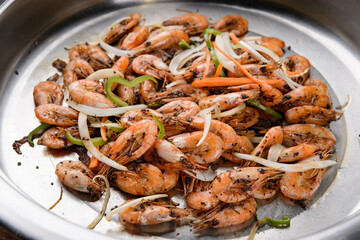 Shrimp cooking