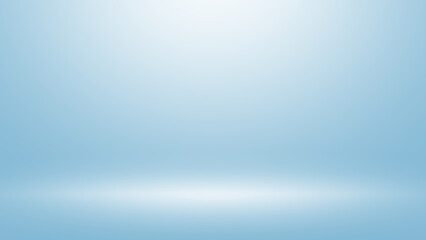 Empty light blue room with gradient light blue background and Light blue abstract effect...