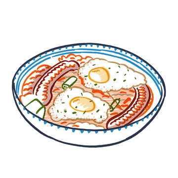 An Illustration of Shakshuka from Tanzania