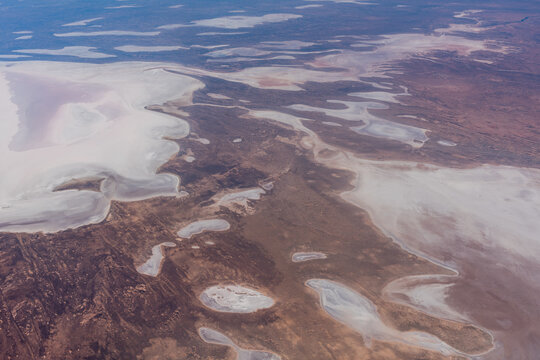 Aerial view of Lake Eyre / Kati Thanda, South Australia