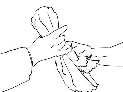 An Illustration of spinach exchanging hands