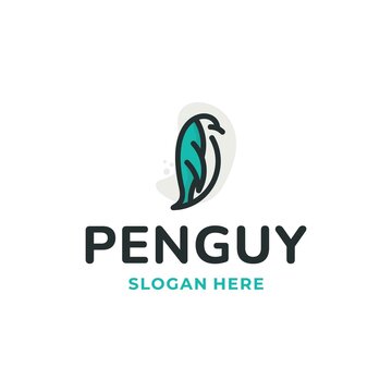 Premium Penguin Logo Design Vector