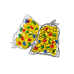 An Illustration of two packets of skopas amakipkip