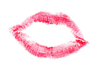 Lip print for fashion and romance theme