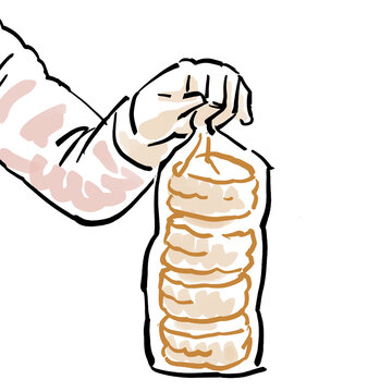 An Illustration of a hand holding a pack of amasi scones