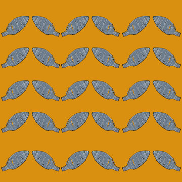 A zizag african pattern made from fish