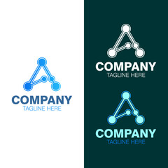 Abstract of your company branding logo, with the initial letter 'A' resembling a DNA image