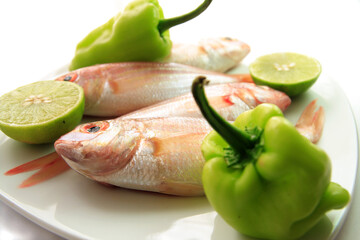 Dish of fish and seafood