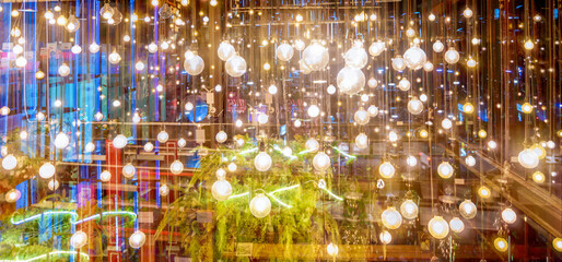 Obraz premium abstract Christmas Old light bulb vintage background.