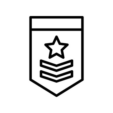 Military rank icon symbol design templates