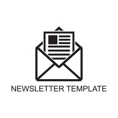 newsletter template icon , business icon