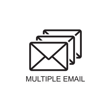 Multiple Email Icon , Message Icon