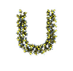 Bee Theemed Font - Letter U