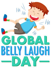 Global belly laugh day logo banner