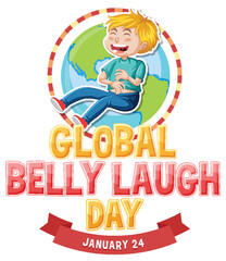 Naklejka premium Global Belly Laugh Day Banner Design