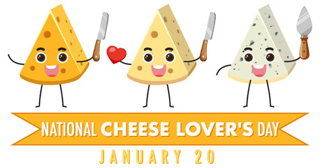 National Cheese Lovers Day logo banner