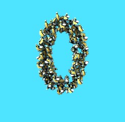 Tropical Fish Font - - Number 0