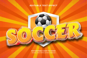 Soccer text effect with editable artistic style © Arief