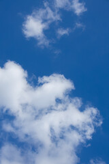 Clouds in the blue sky. Summer blue sky cloud gradient light white background. Beauty clear cloudy in sunshine calm bright winter air background. Gloomy vivid cyan landscape in environment day.