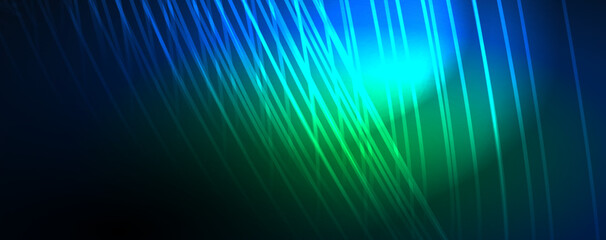 Light beams, neon lines abstract background. Vector Illustration For Wallpaper, Banner, Background, Card, Book Illustration, landing page