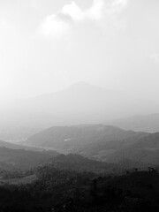 Beautiful mountain view from Nangorak Hill, Sumedang, West Java, Indonesia