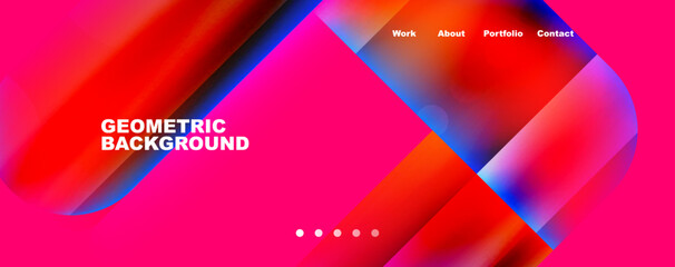 Abstract background - squares and lines composition created with lights and shadows. Technology or business digital template