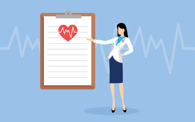 Doctor female making a presentation