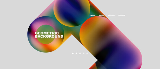 Round shapes and circles with liquid gradients