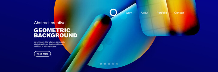 Bright glossy overlapping geometric shapes background. Vector Illustration For Wallpaper, Banner, Background, Card, Book Illustration, landing page