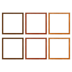 Fototapeta premium Assorted Wooden Square Frames And Framed Canvases 6 Pack