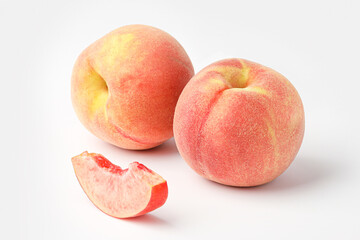 peach isolated on white background