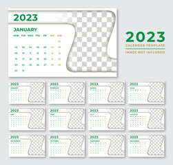 2023 Calender design with Rabbit year Concept.