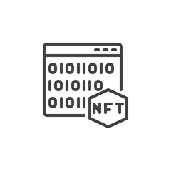 NFT code line icon