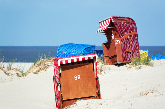 Strandk&ouml;rbe in den D&uuml;nen Insel Borkum