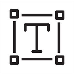 Text format icon. Vector and glyph