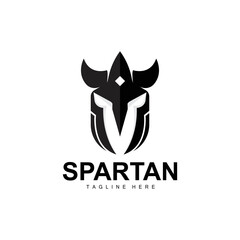 Spartan Logo, War Helmet Suit Vector, Barbarian Armor Icon, Viking, Gym Fit Design, Fitness
