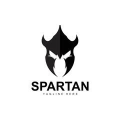 Spartan Logo, War Helmet Suit Vector, Barbarian Armor Icon, Viking, Gym Fit Design, Fitness