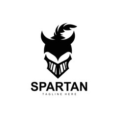 Spartan Logo, War Helmet Suit Vector, Barbarian Armor Icon, Viking, Gym Fit Design, Fitness