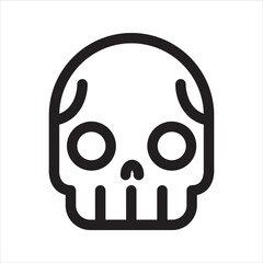 Human skull icon. Modern skull icon. Vector and glyph