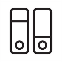 Binder icon. Folder icon. Vector and glyph
