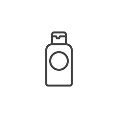 Nail polish remover line icon