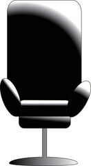 黒い革張りのかわった椅子 - obrazy, fototapety, plakaty