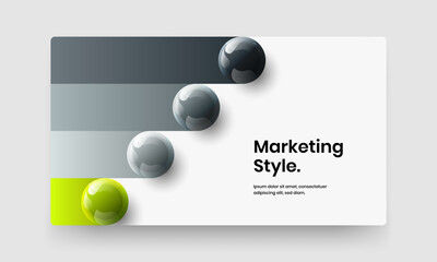 Clean site design vector concept. Fresh realistic spheres corporate identity illustration.