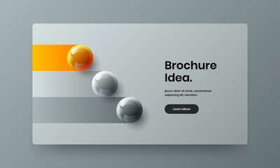 Creative poster vector design illustration. Fresh 3D balls banner concept.