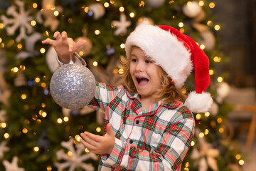 Child preparing for the Christmas and New Year holidays.