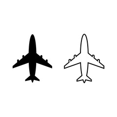 Vector illustration of Airplane icon set