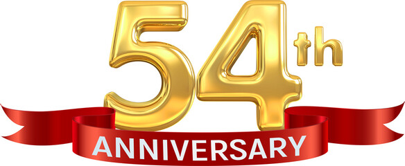 54year anniversary gold number