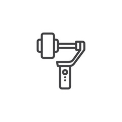 Cell phone handheld gimbal line icon