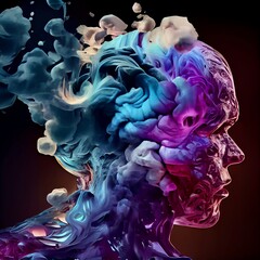 Fototapeta premium Midjourney abstract render of a mental disorder